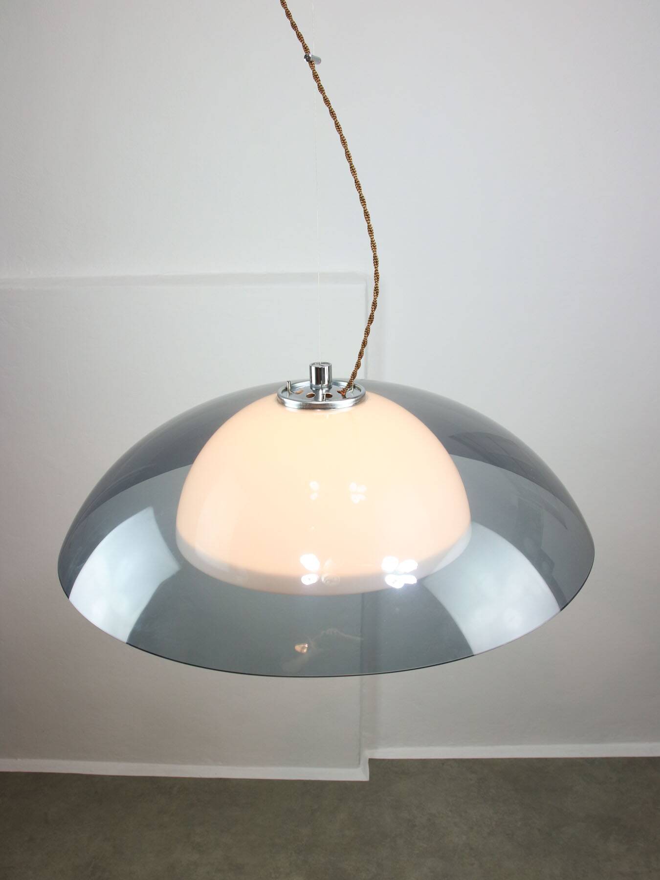 Vintage Blue Ufo Space Age Lamp from Guzzini, 1970s