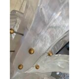 Vintage Opalino Palm Tree Murano Glass Floor Lamp, in the Style of Napoleon