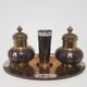 Spice set, navy blue and gold, enamelled brass, Thailand, 1960s