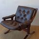 Norwegian Easy Chairs in Leather by Jon Hjortdal, Velledalen. Set of 2.