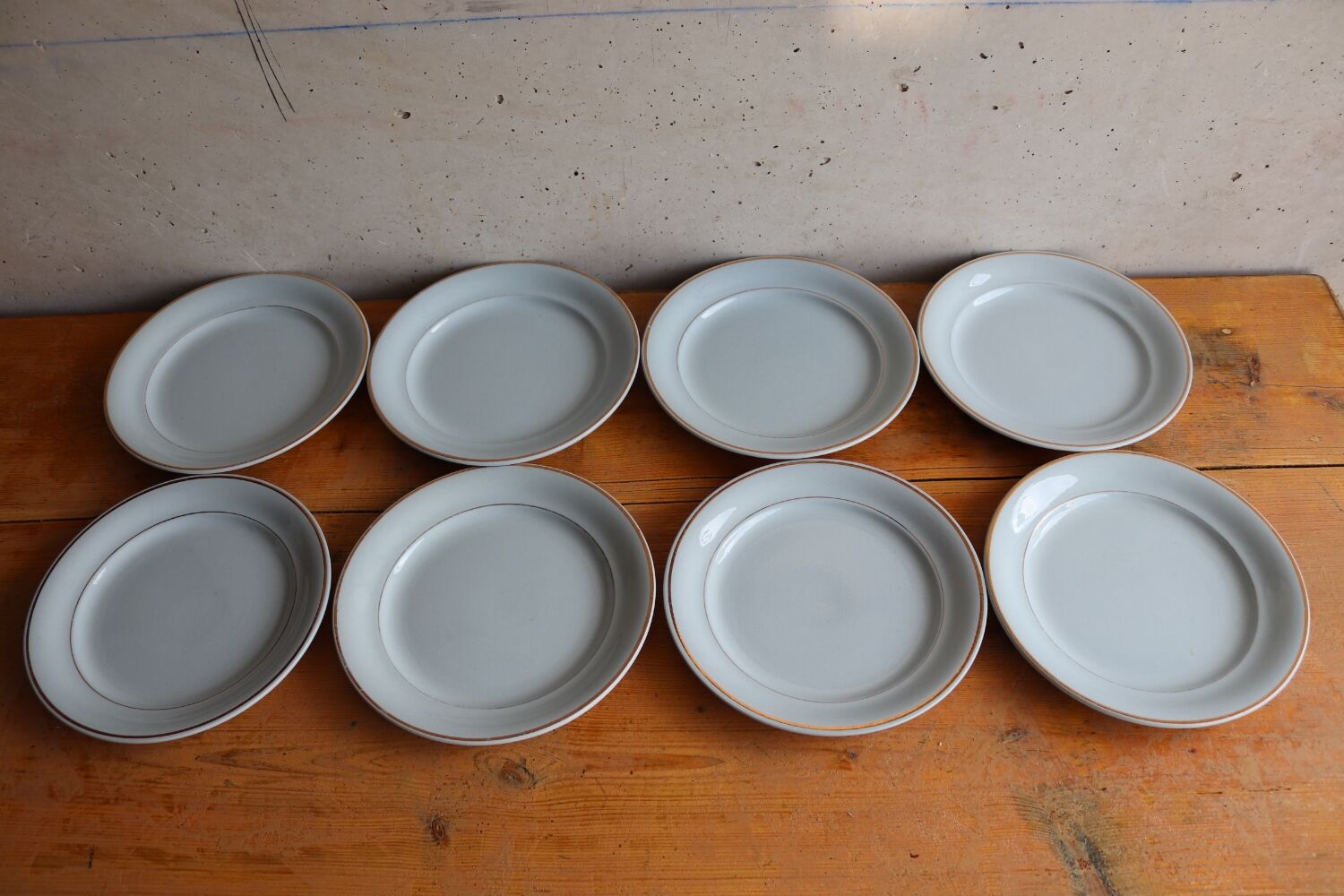 Set of 6 flat plates Villeroy and Boch Mettlach, Lucien Engel