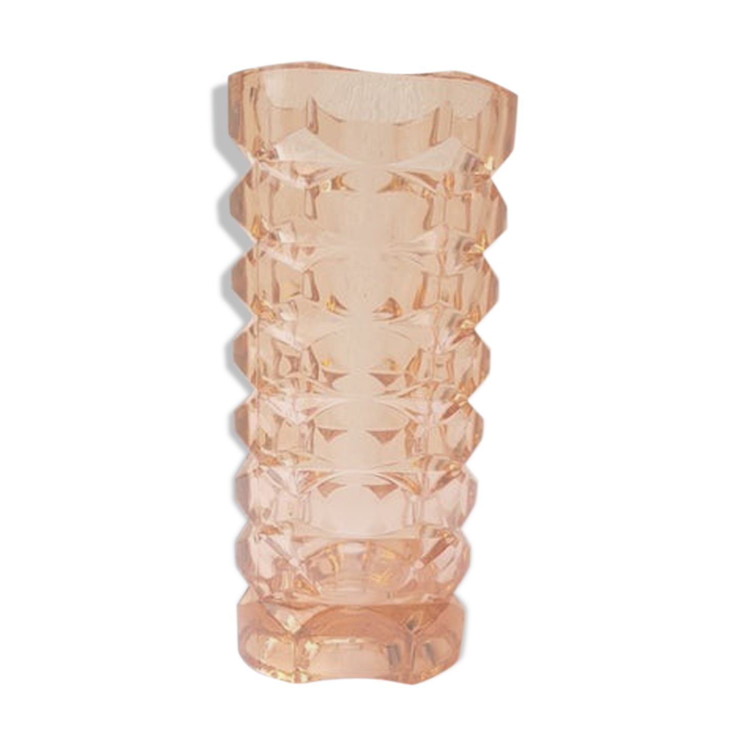 70's thick glass vase