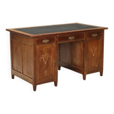 Liberty desk in mahogany with leather and inlays