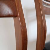 Pair of Scandinavian chairs skaï/teak