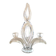 Glass torch candle holder 1950