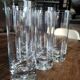 Set of 6 Long Drink glasses in crystalline thick base with air bubble