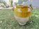 Vase, pot, yellow glazed terracotta oil jar, late 19th century.
