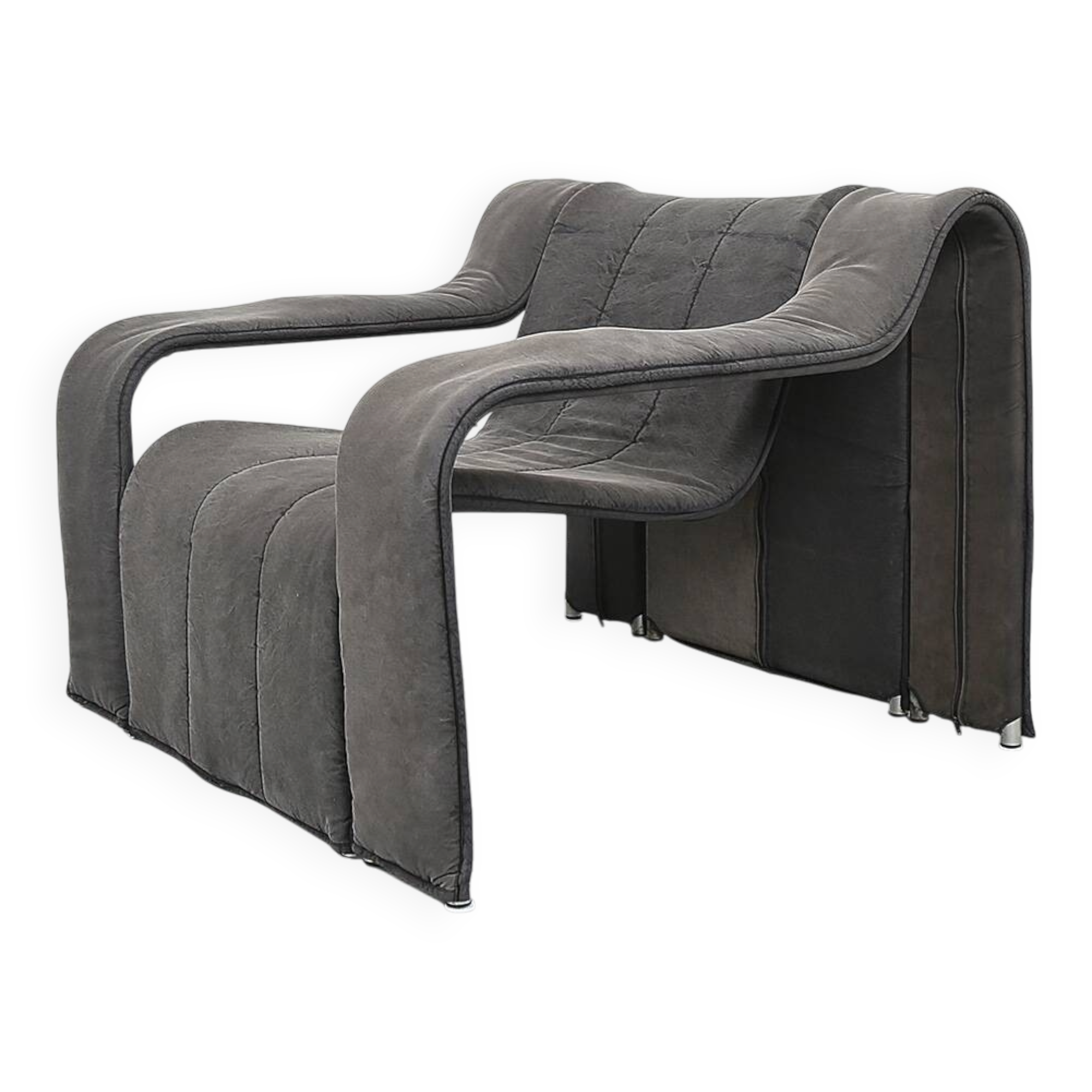 Danish design KEBE steeltube graphic upholstered lounge chair