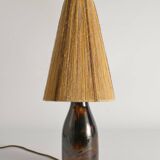 Brown Stoneware Table Lamp by Carl-Harry Stålhane, Designhuset, Sweden 1960s
