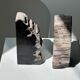 Black petrified wood bookend H17 L17 P6