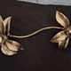 Brass organically shaped double ceiling or wall lights, 1970s