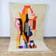 Abstract colored berber carpet 257 x 133 cm