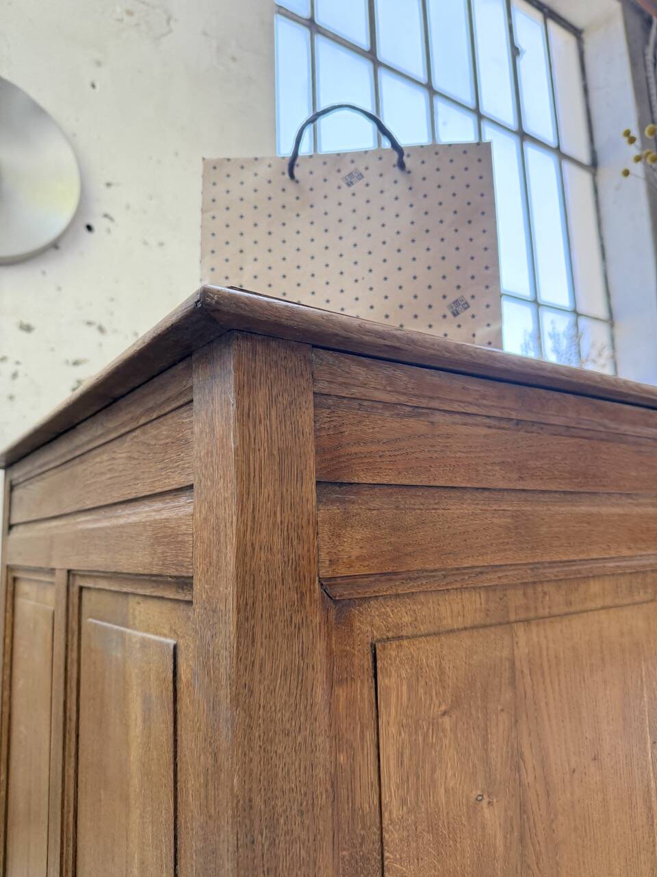 1950s oak office counter