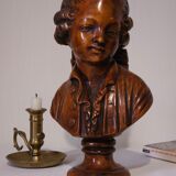 Bust of a young man in antique plaster.