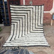 Tapis en laine pure fait main traditionnelle taille 2/3 m