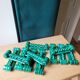 Set of 11 Vallauris glazed porcelain knife holders