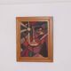 Huile sur toile scandinave originale – “Visage” – TNX 88 cadre vintage
