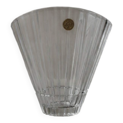 Vase Éventail en cristal de plomb - Cristal d'Arques, années 1980