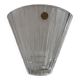 Lead crystal fan vase - Cristal d'Arques, 1980s