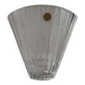 Lead crystal fan vase - Cristal d'Arques, 1980s