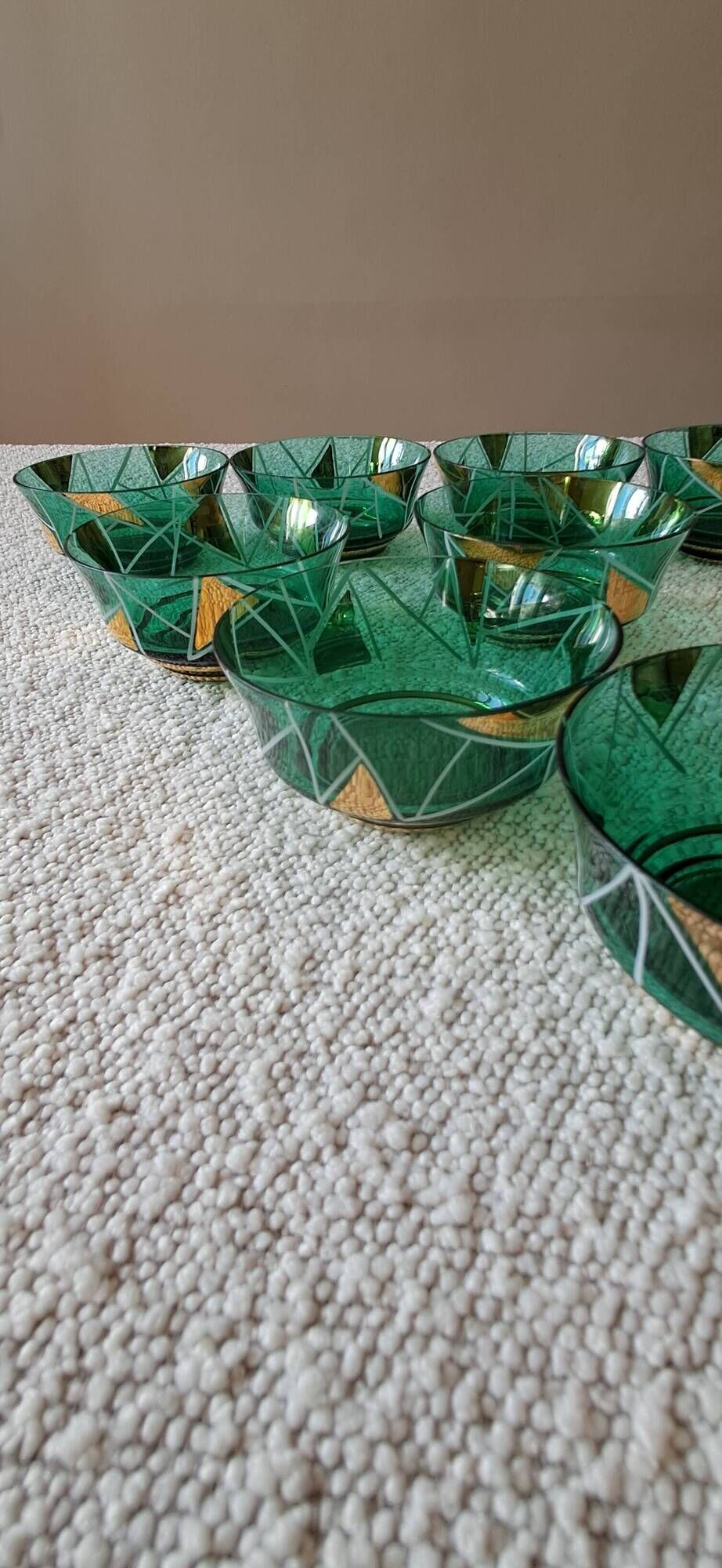 Set of sorbet bowls from the 1950s.