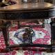 Middle table, to write in blackened and gilded wood, Napoleon III period