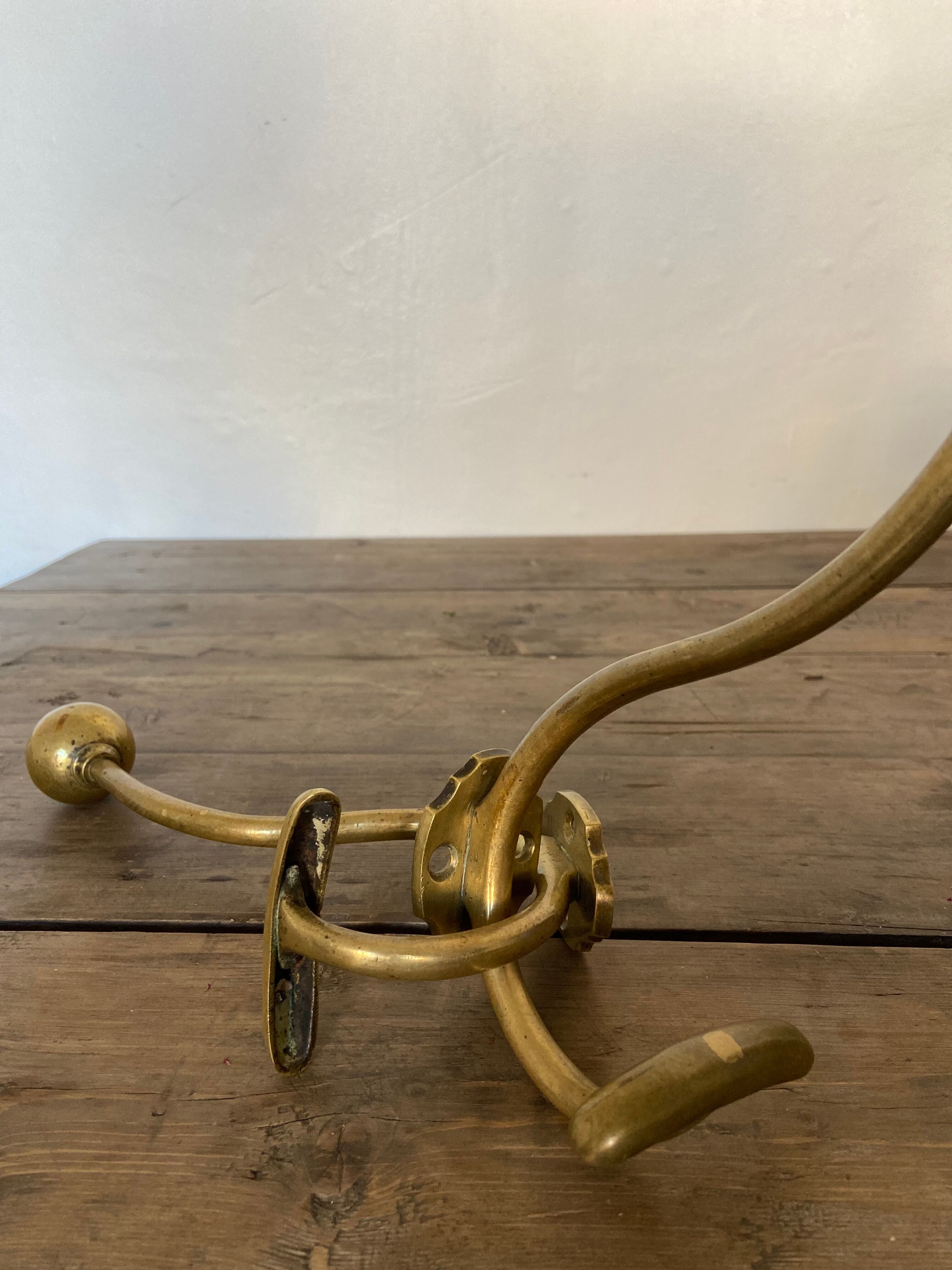 Old brass hooks