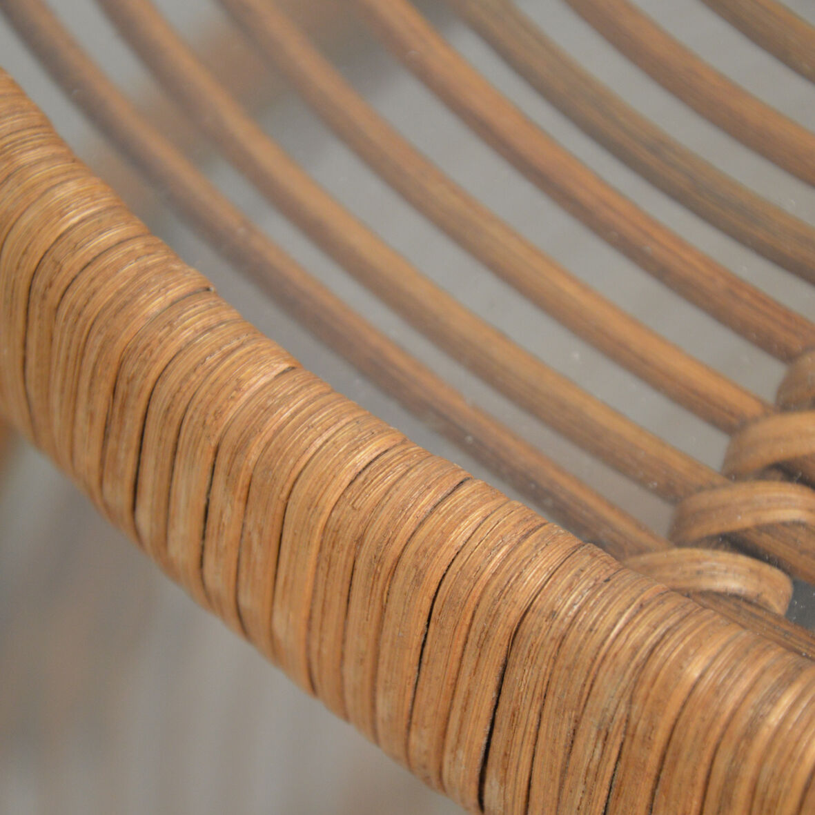 Wicker and rattan coffee table 1960
