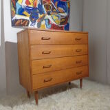 Chest of drawers vintage from the 60s in light wood