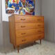 Chest of drawers vintage from the 60s in light wood