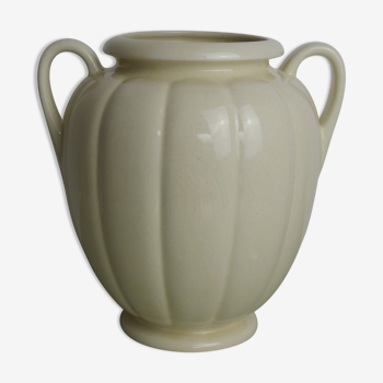 Vase écru avec anses
