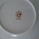 4 Flat flat enamel enamel porcelain from Sologne France 70/80 years