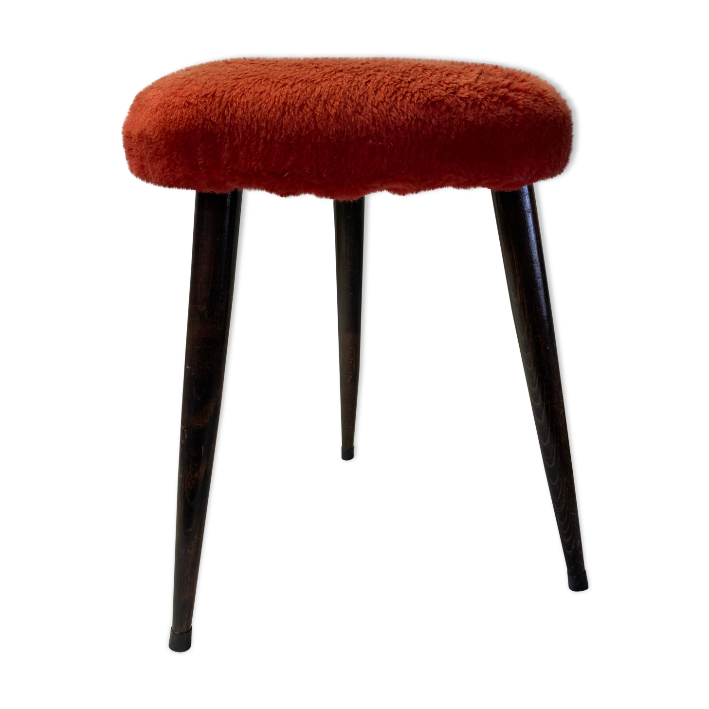 Vintage tripod stool red moumoute