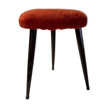Vintage tripod stool red moumoute
