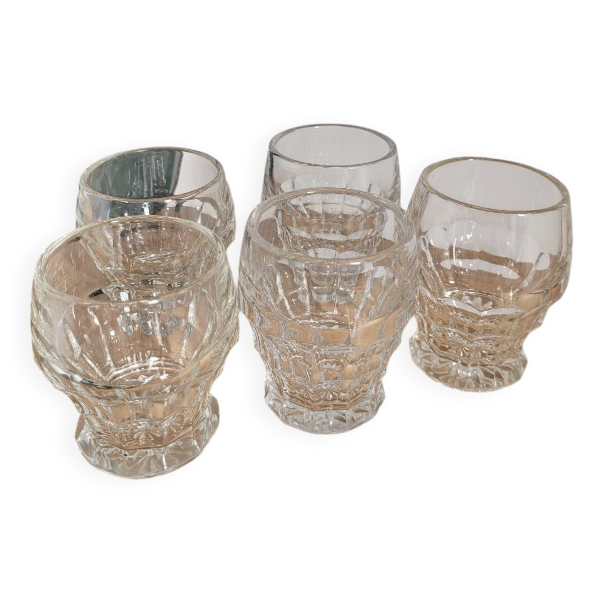 Lot de 5 petits verres années 30
