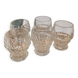 Set of 5 small glasses from the 1930s