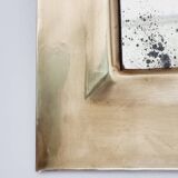 Square brass mirror