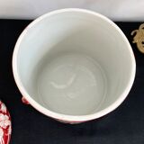 Chinese pot-cover - red - Chinese decoration of plants and flowers - China