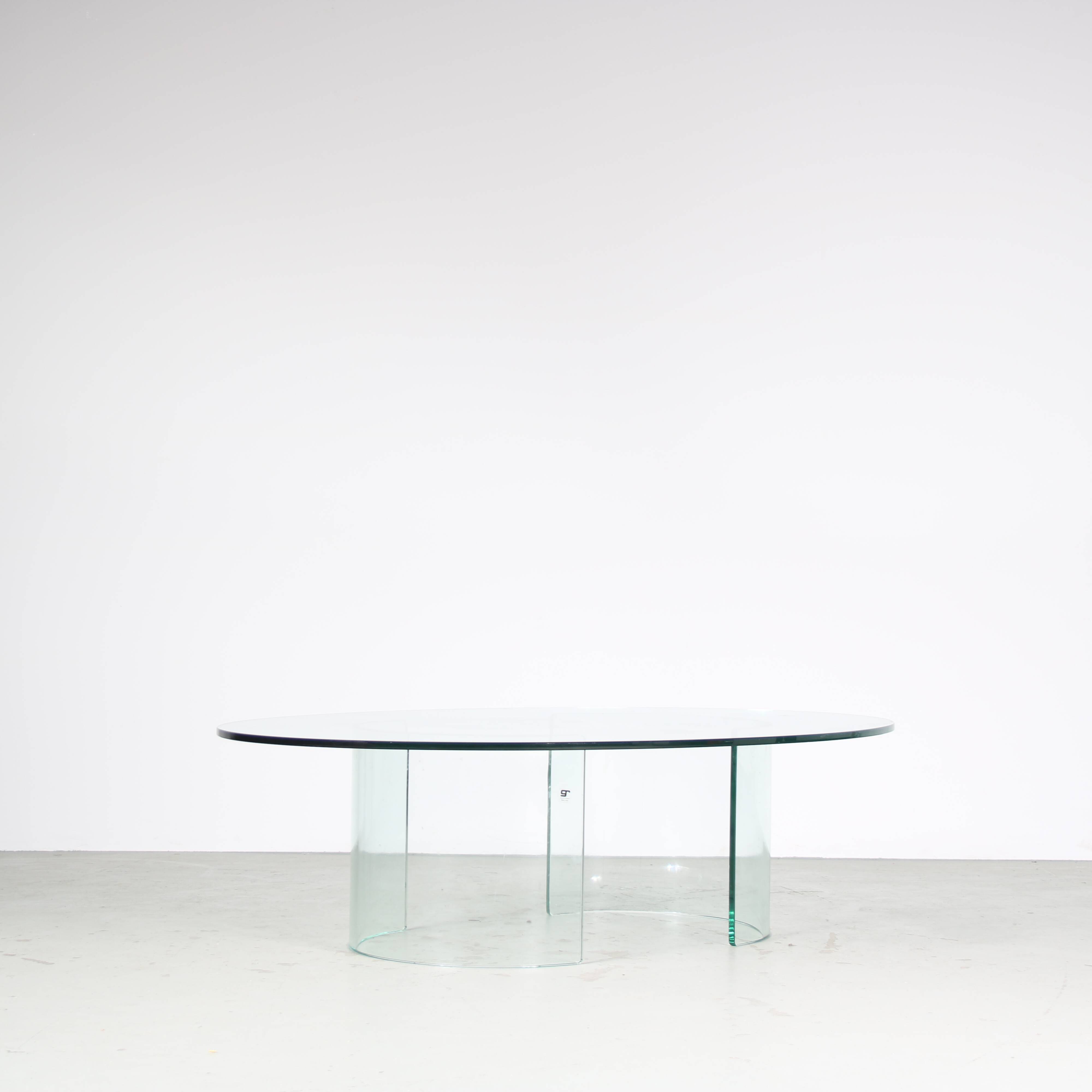 1980s Oval coffee table by Galotti & Radice from Italy