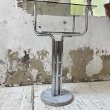80s glass and marble console