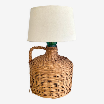 Wicker lamp, lampshade, cable 2 m fabric