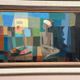 Original Oil on Swedish Panel – "The Snake Charmer" by Ragnar Ring (1908–1999) – Signed – Vintage and Framed – 38 × 60 cm (15" × 23.6")