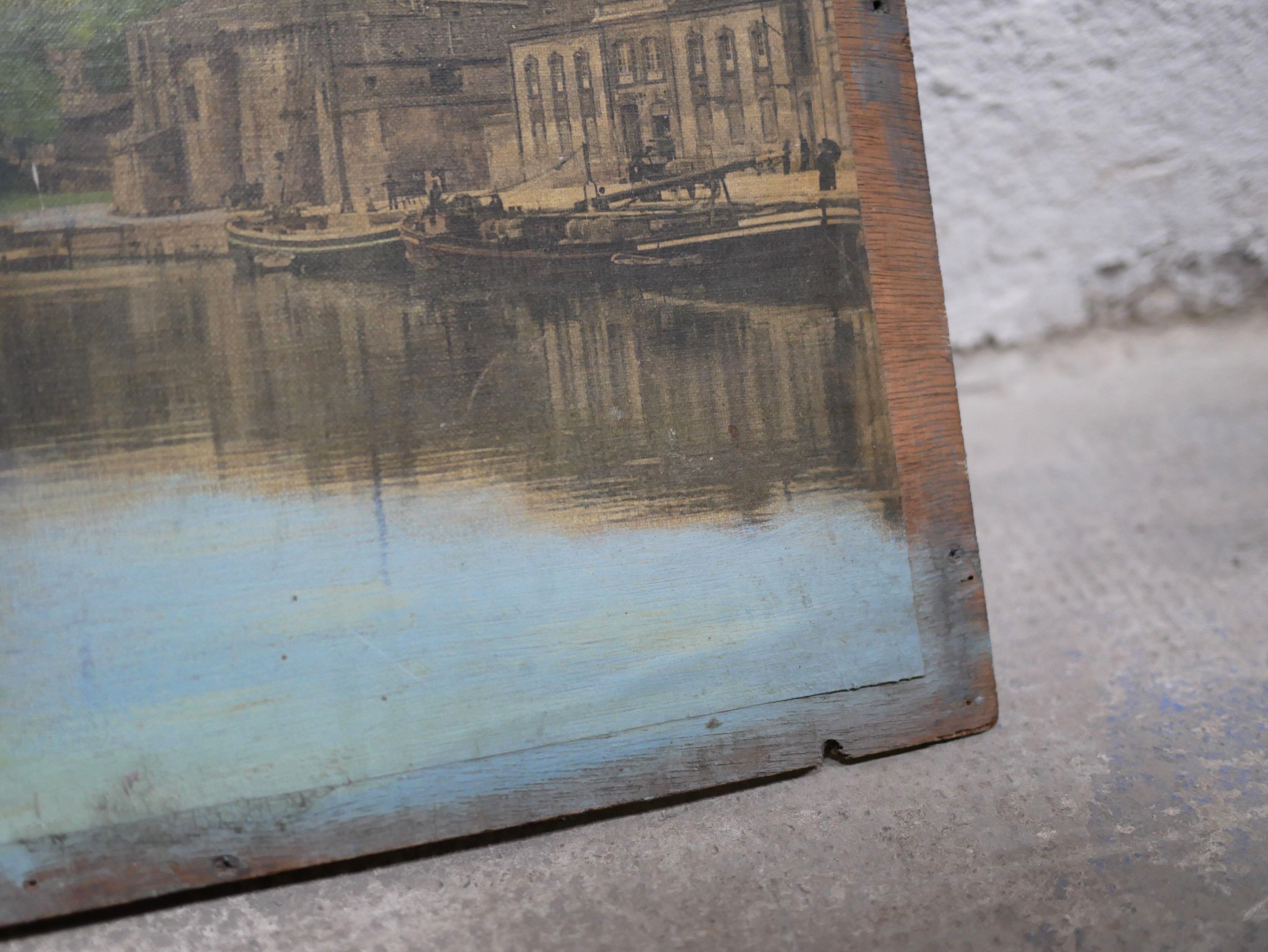 Old painting on print