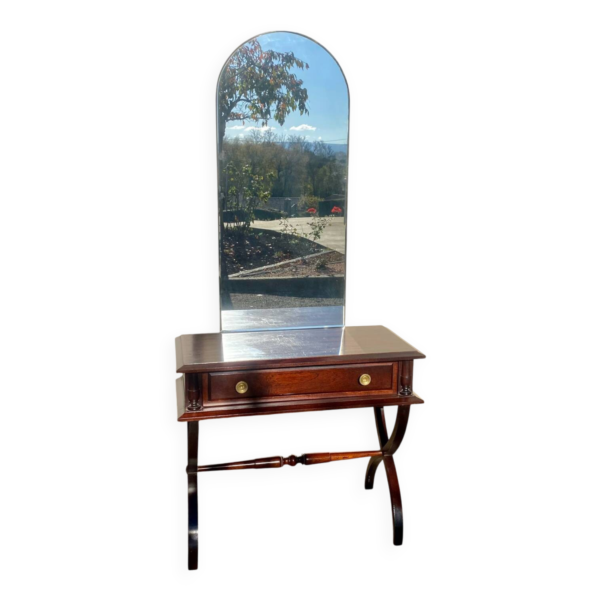 Coiffeuse bois massif style empire traditionnel