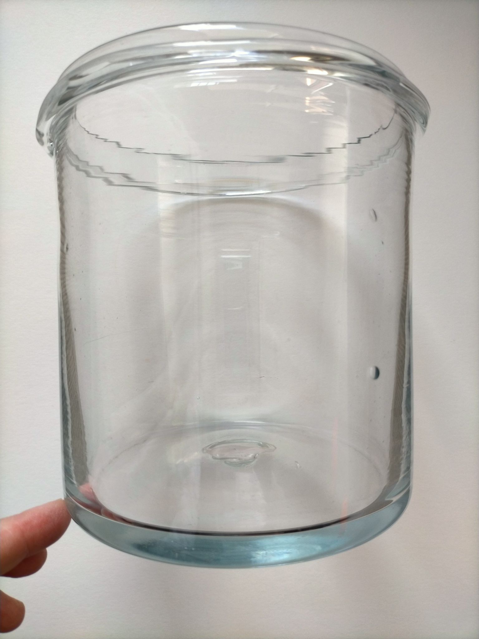 Blown glass jar