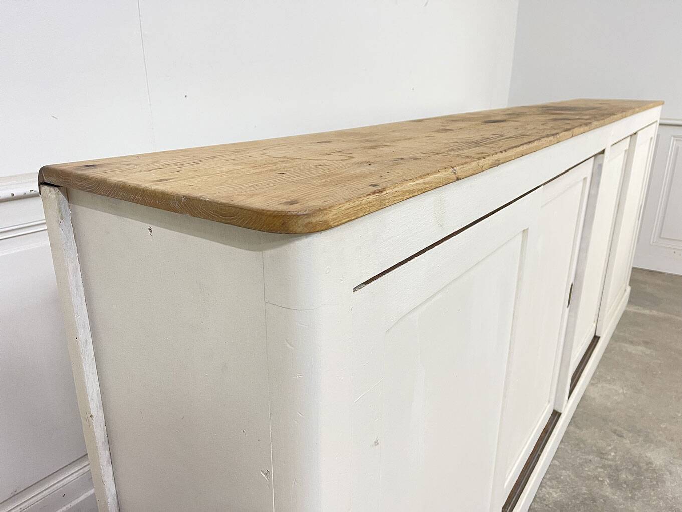 1950s oak countertop sideboard