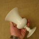Vase in white opaline shape medici vintage 80's