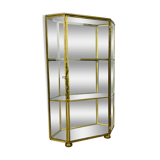 Miniature display case brass and glass, shelf