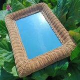 VINTAGE RATTAN MIRROR