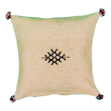 Simple pale yellow Berber cushion